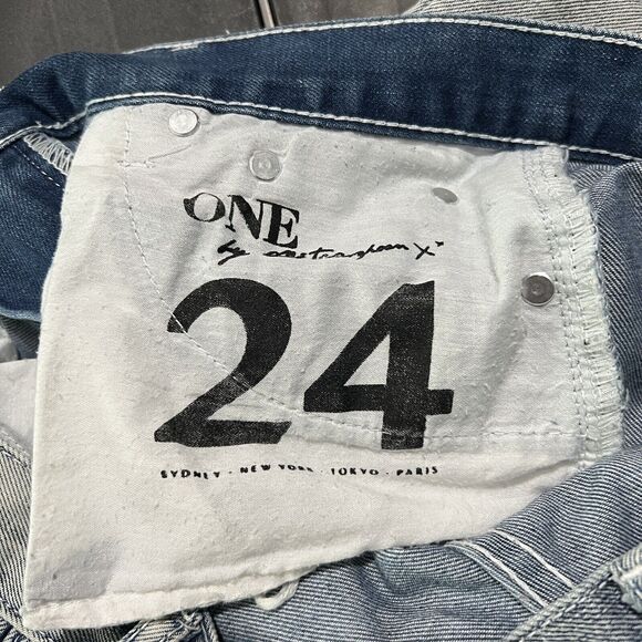 One Teaspoon Stone Wash Awesome Baggies Ripped Skinny Jeans Size 24 Women’s - Picture 6 of 11